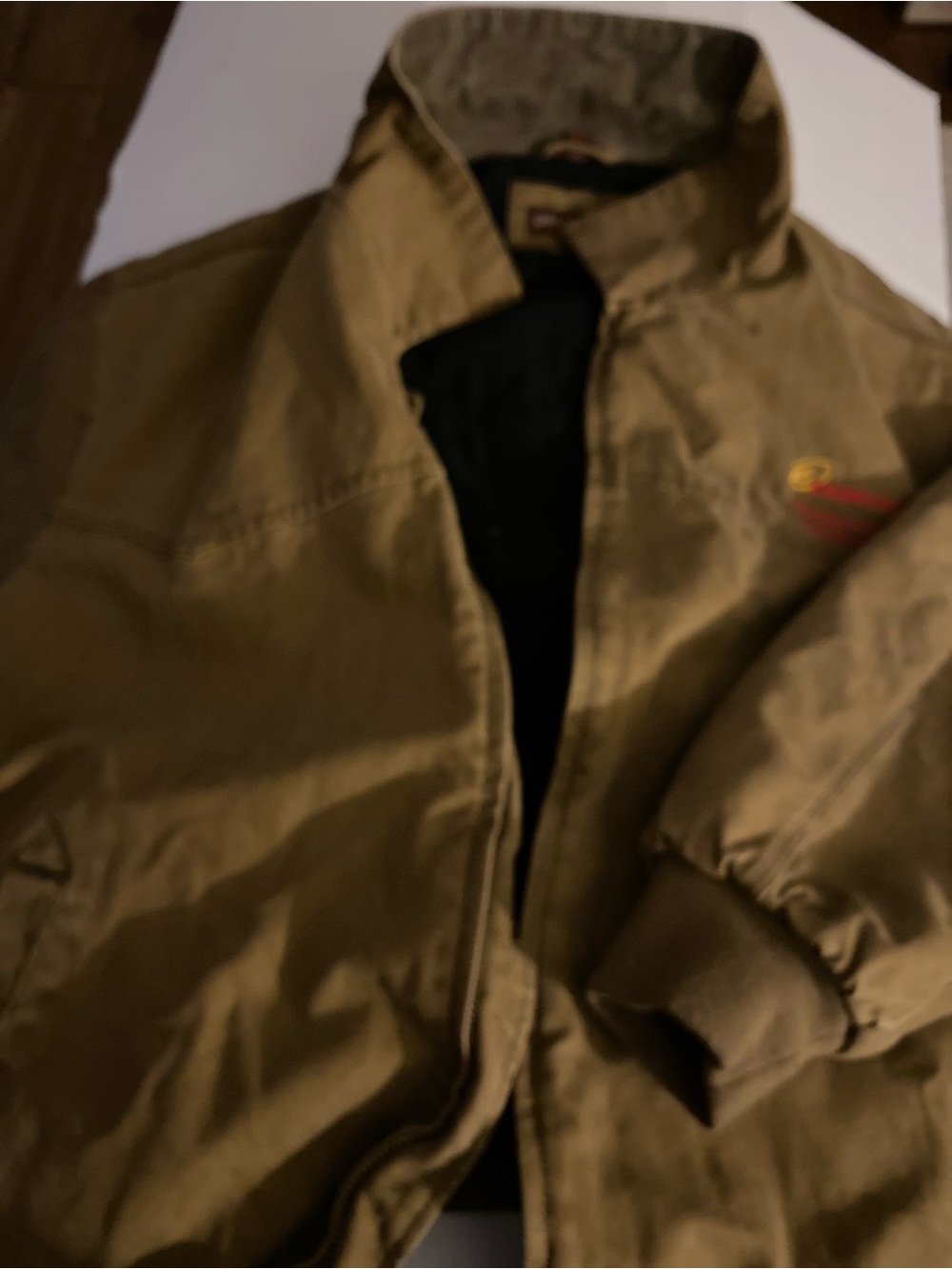 Men's Brown Bomber Jacket - Casual Zip-Front Coat